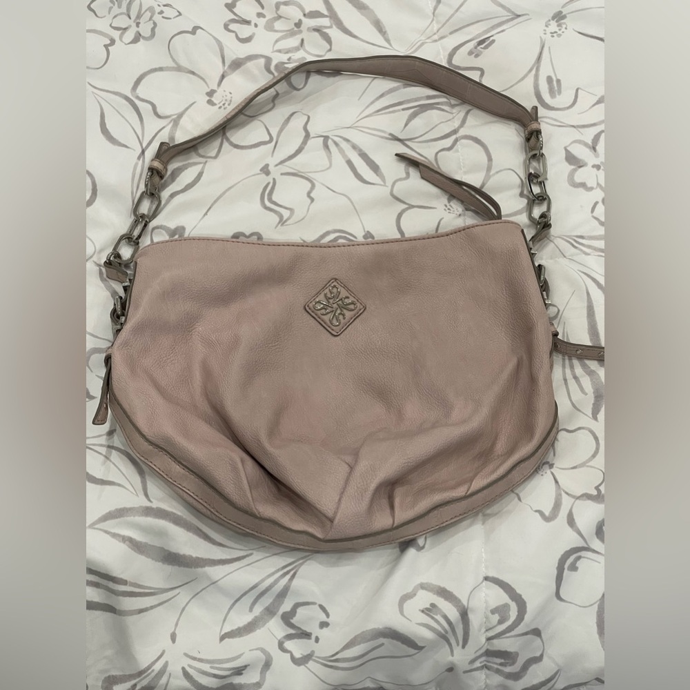 Simply Vera Vera‎ Wang Pink Shoulder Bag with Silver Chain Accents 9.5”x13”